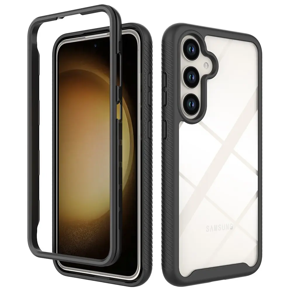Samsung Galaxy S24 Plus Mobilcover med beskyttelsesramme, Sort