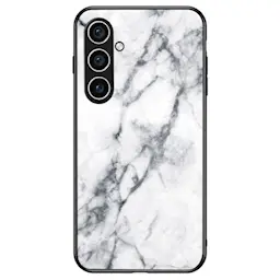 Samsung Galaxy A16 Suojakuori lasisella takapinnalla, Valkoista marmoria