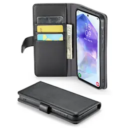 Aito Nahkakotelo Samsung Galaxy A55 Musta