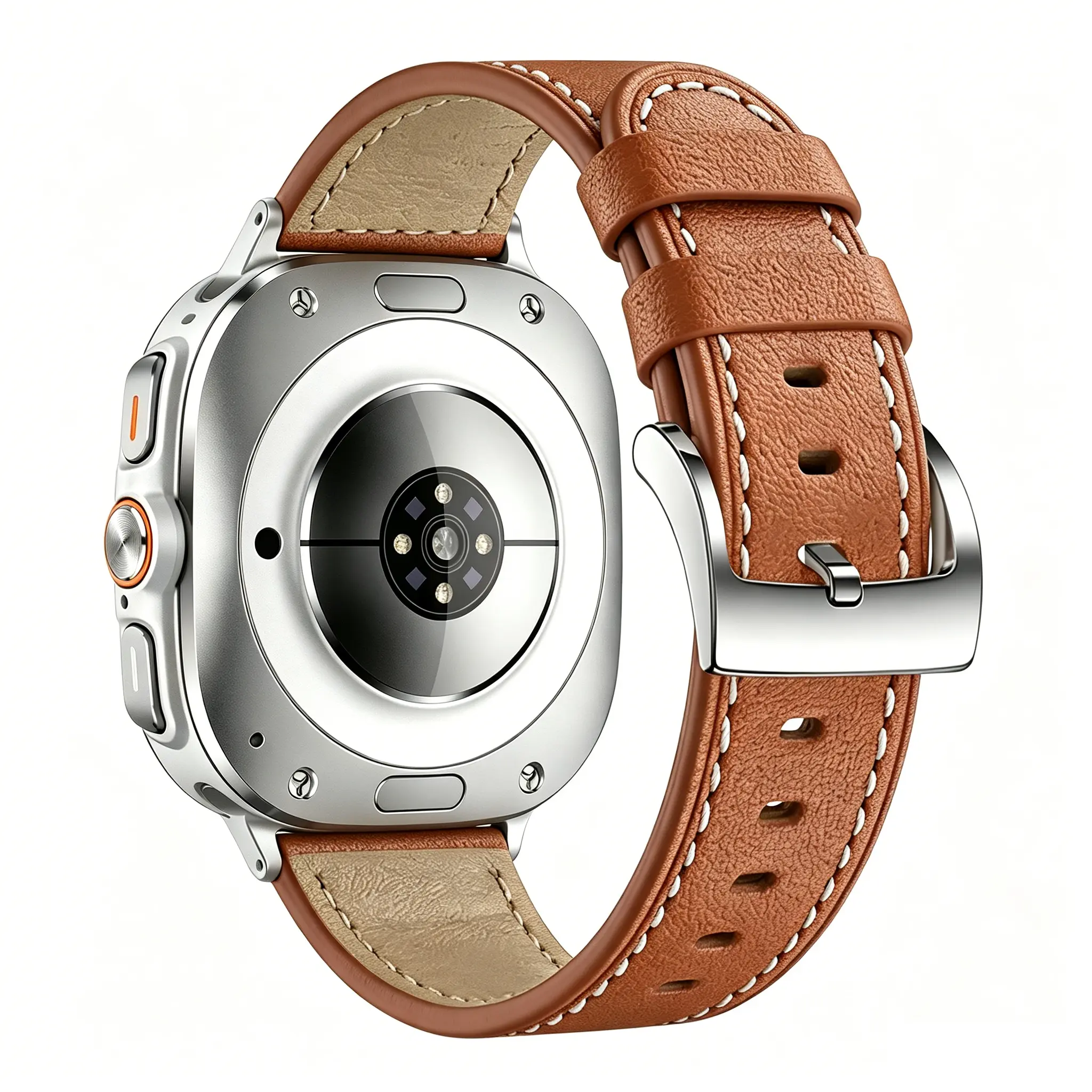 Samsung Galaxy Watch Ultra 47mm Armband i äkta läder, cognac