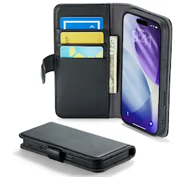 Ægte Læderetui iPhone 17 Pro Sort