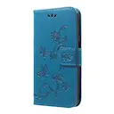 Læderetui Sommerfugle Samsung Galaxy A20e Blå