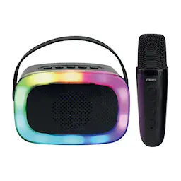 Karaoke-højttaler med trådløs mikrofon sort