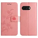 Læderetui Sommerfugle Google Pixel 9a Lyserød
