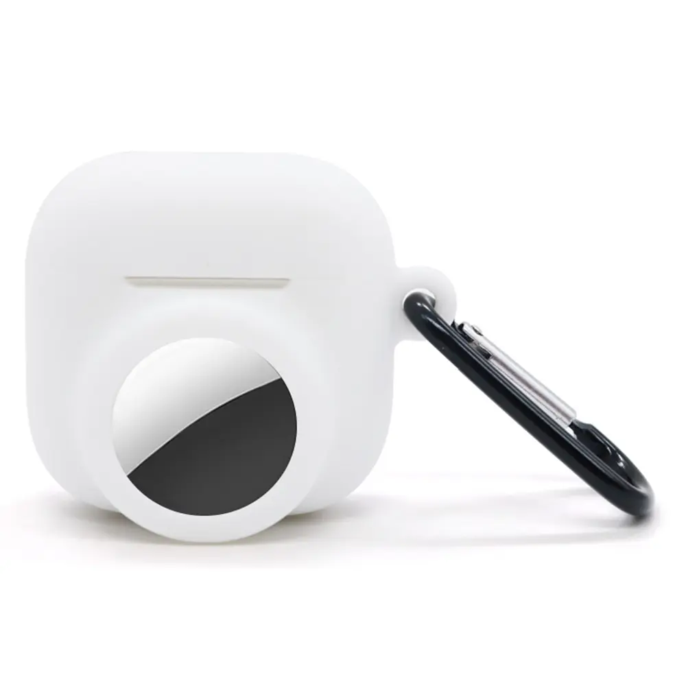 Silikonecover med AirTag holderApple AirPods 4/AirTag hvid