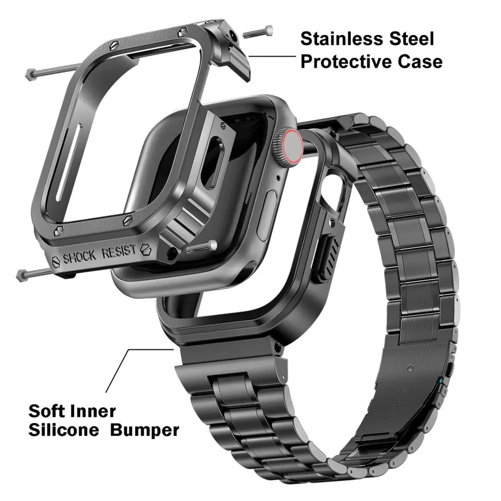 Apple Watch Ultra 49mm 3rd Gen Full Metal Armband mörkgrå