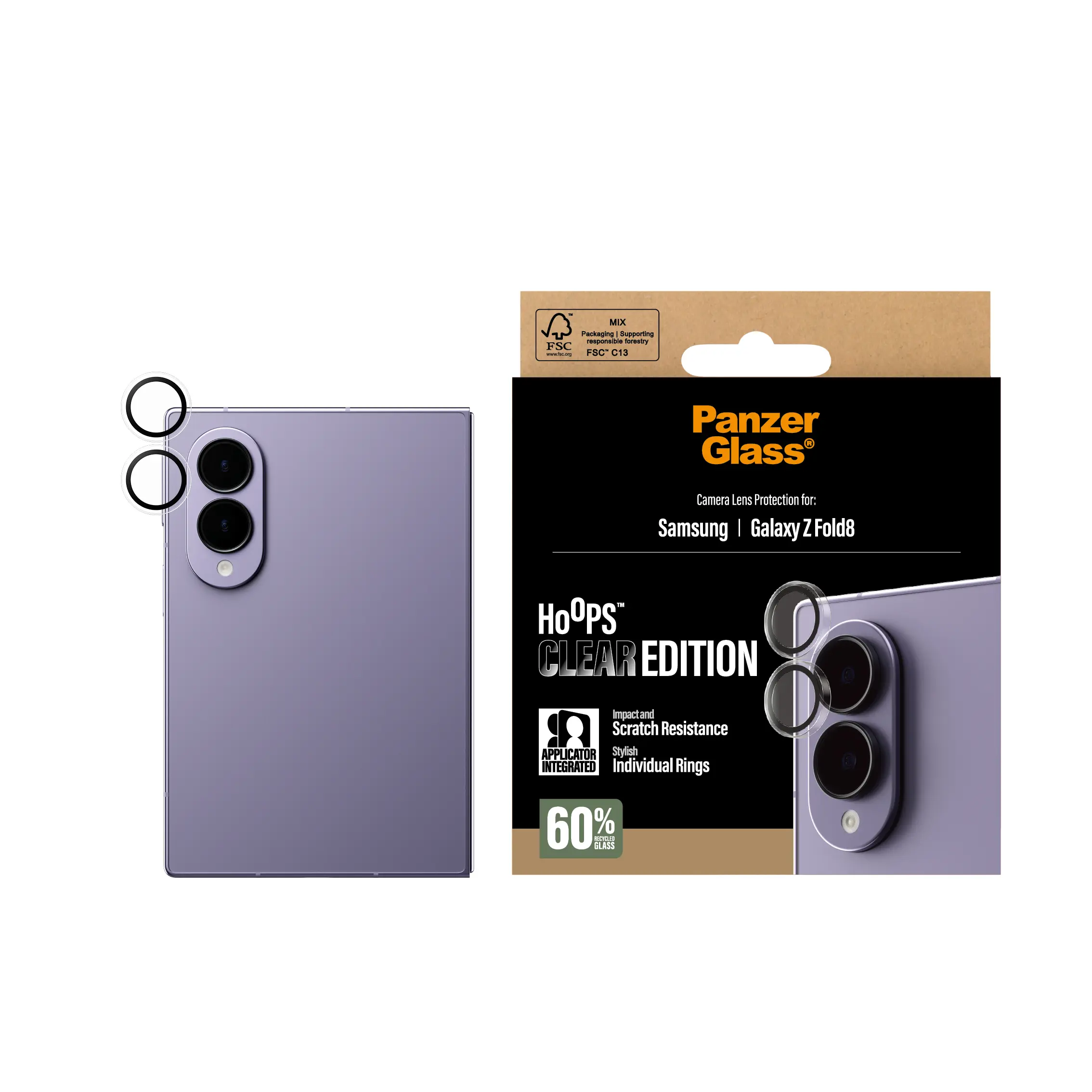Samsung Galaxy Z Fold 8 Hoops Camera Lens Protector Genomskinlig