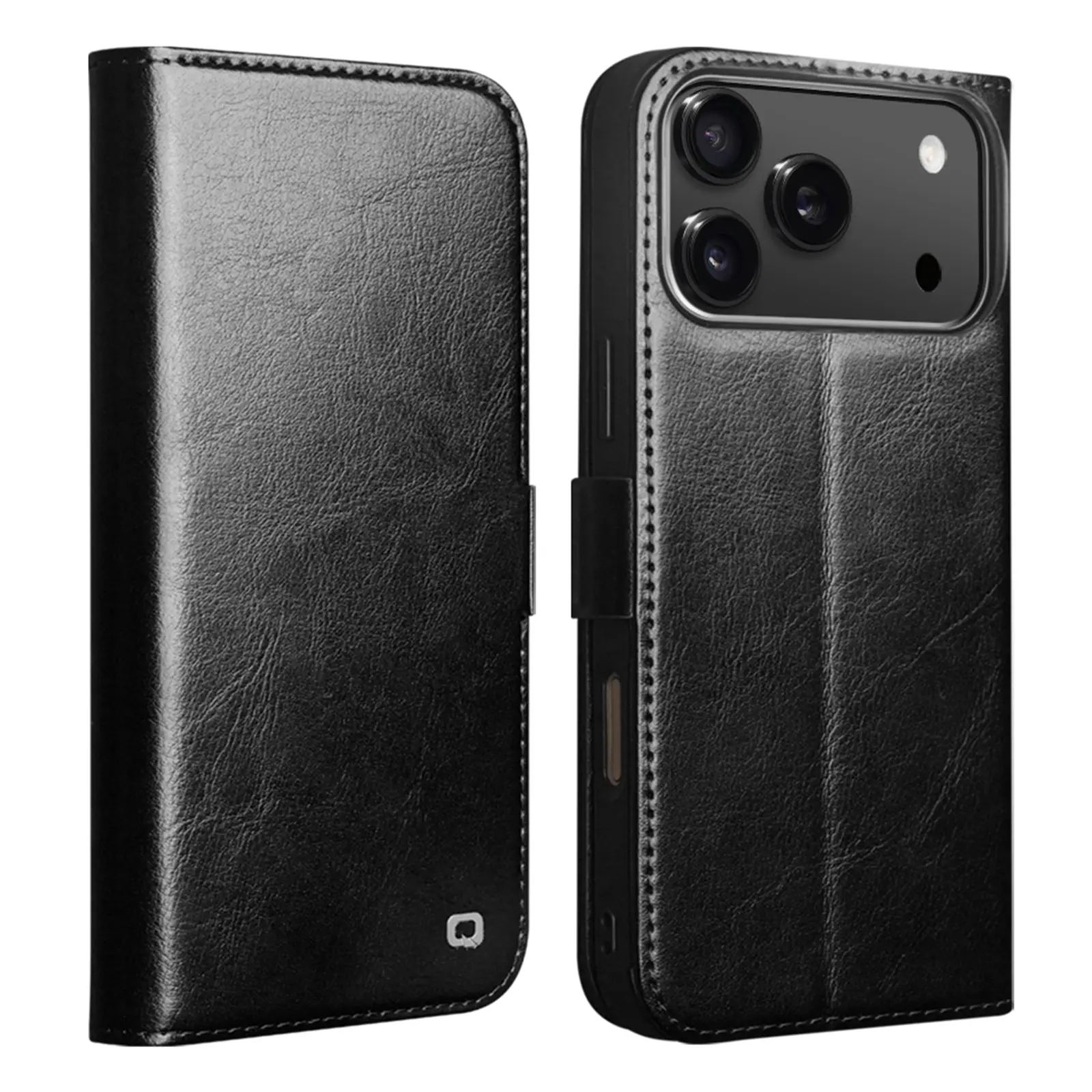 iPhone 18 Pro Leather Wallet Case Black