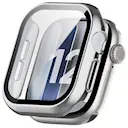 Apple Watch Series 12 47mm cover med indbygget skærmbeskytter, Sølv