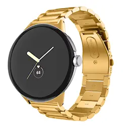 Google Pixel Watch Stilrent linkarmbånd i metal, Guld