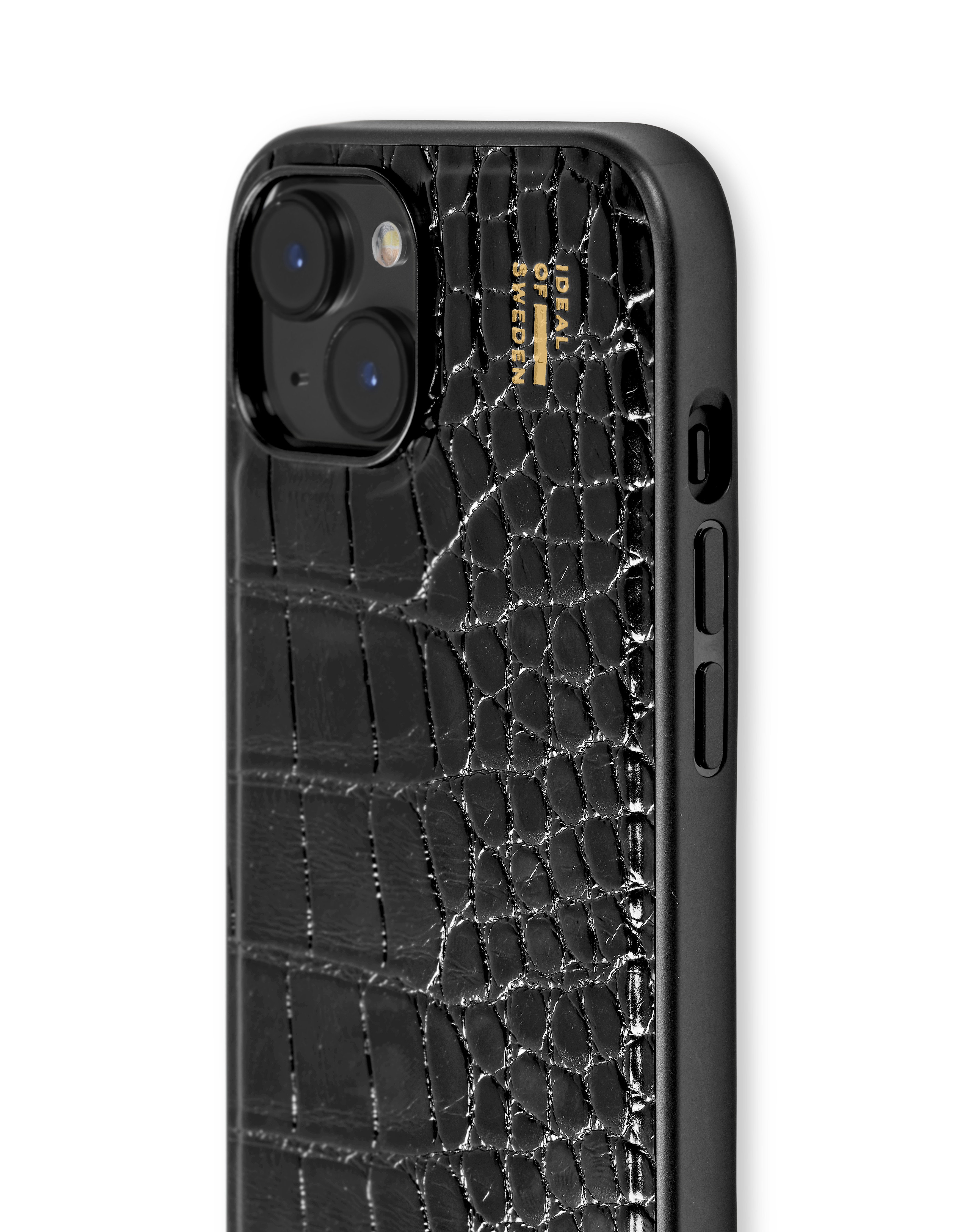 Vegan Leather MagSafe Case iPhone 13 Black Croco
