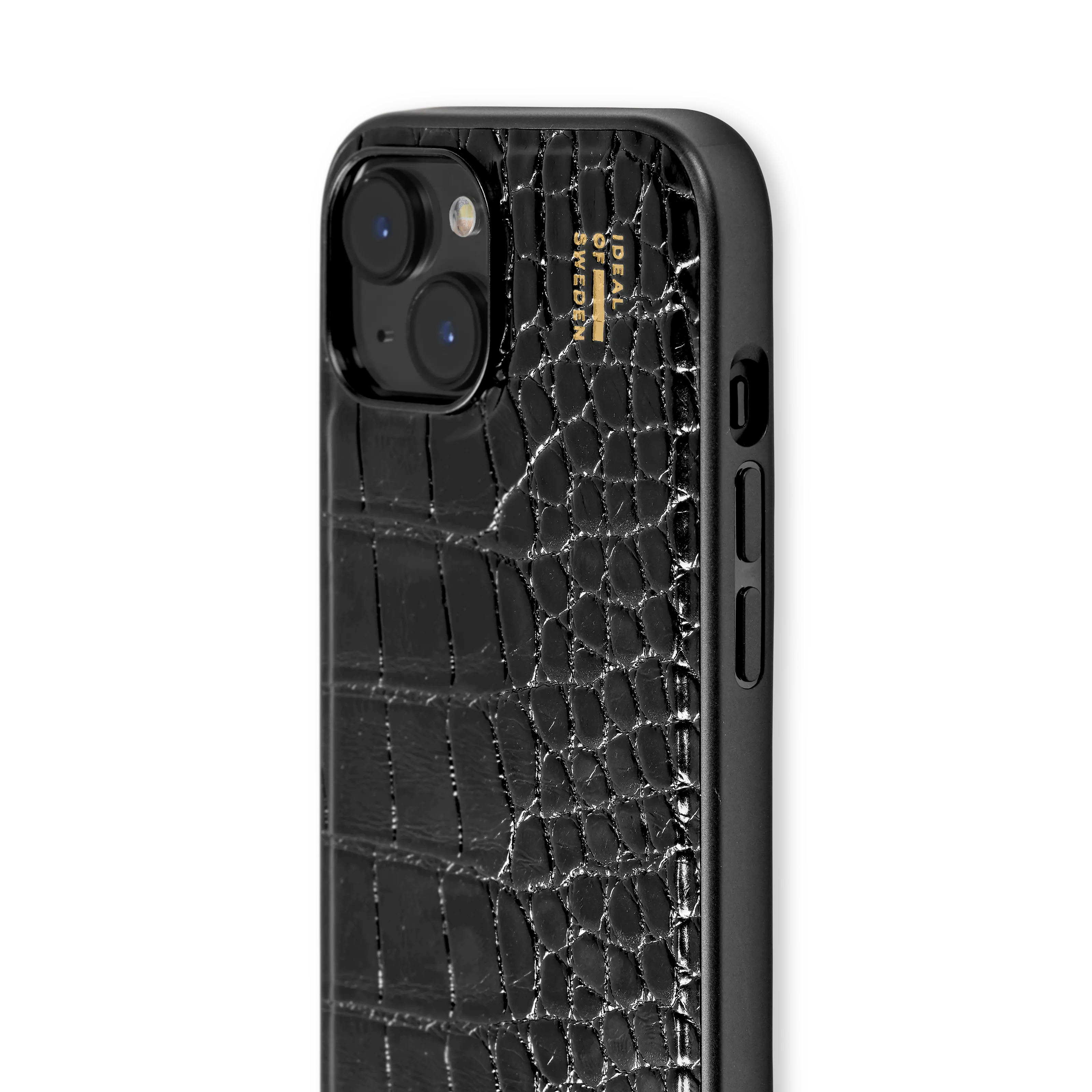 Vegan Leather MagSafe Case iPhone 16e Black Croco