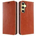 Mobiltaske Ægte Læder Samsung Galaxy A35 Brun