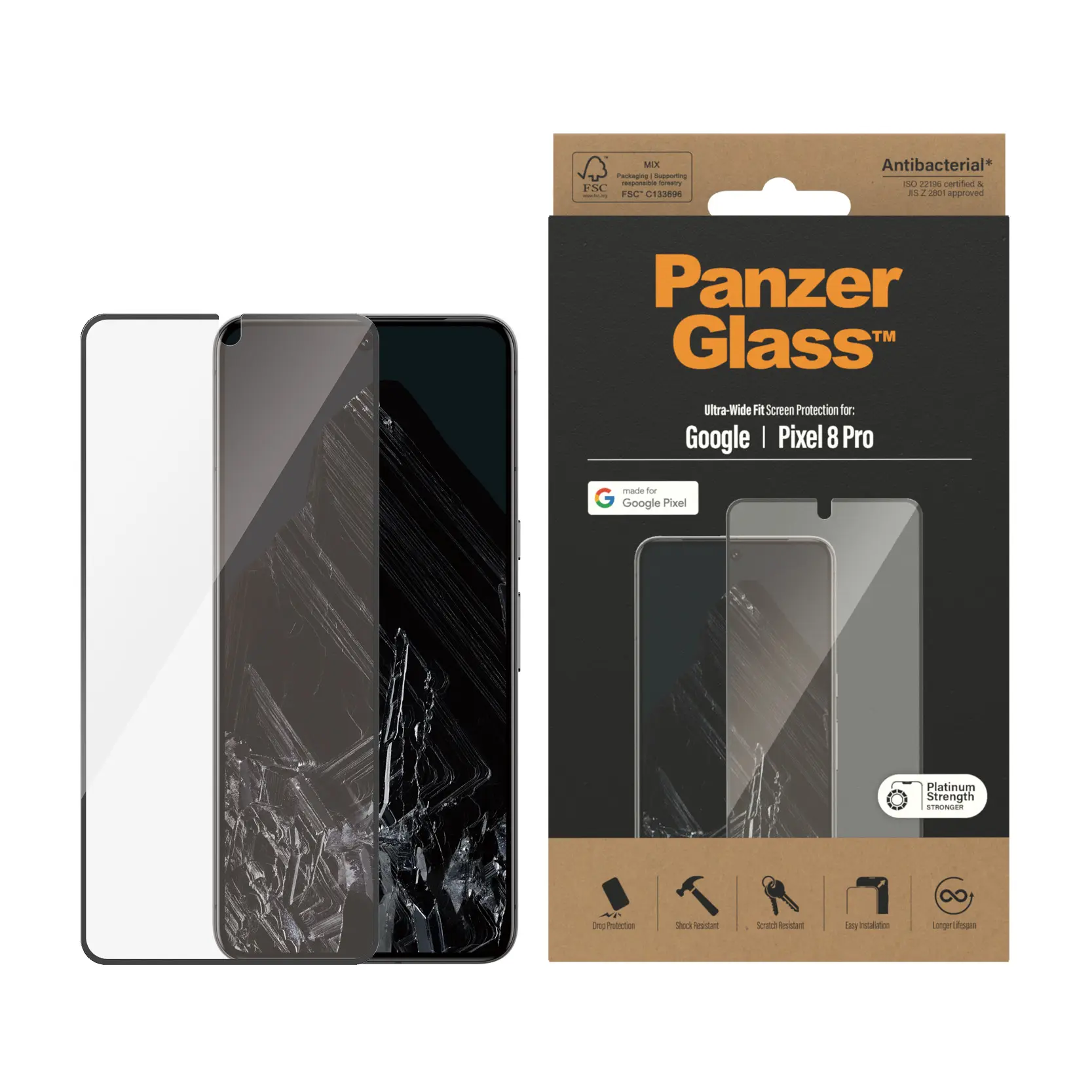 Google Pixel 8 Pro Screen Protector (with EasyAligner) Ultra Wide Fit