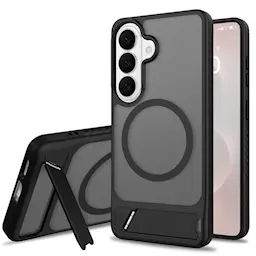 Samsung Galaxy S26 Magneettinen hybridisuojakuori integroidulla tuella, Musta