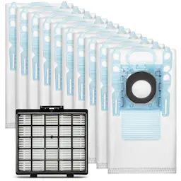 Rengøringspakke: Støvsugerposer 10 stk + HEPA-filter - passer til Bosch GL-30