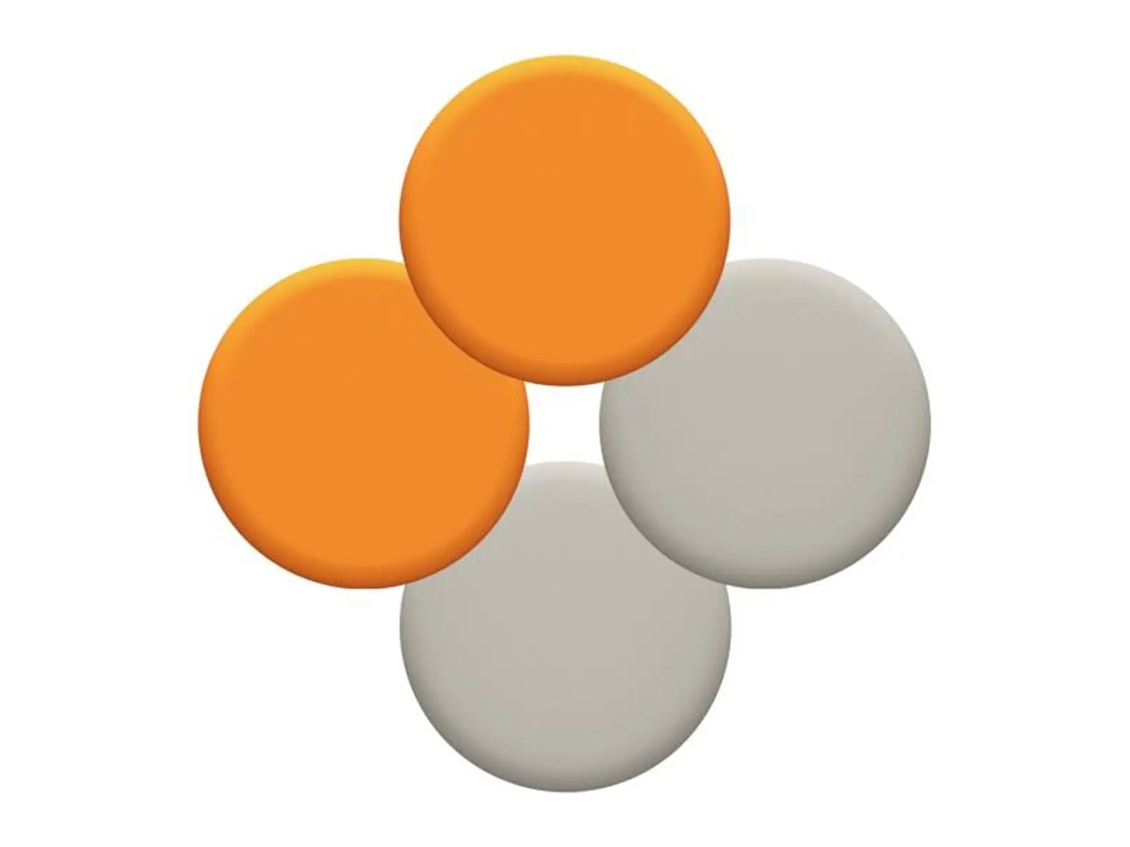 Freestyle Hörlurskuddar 4-pack, Beige/orange