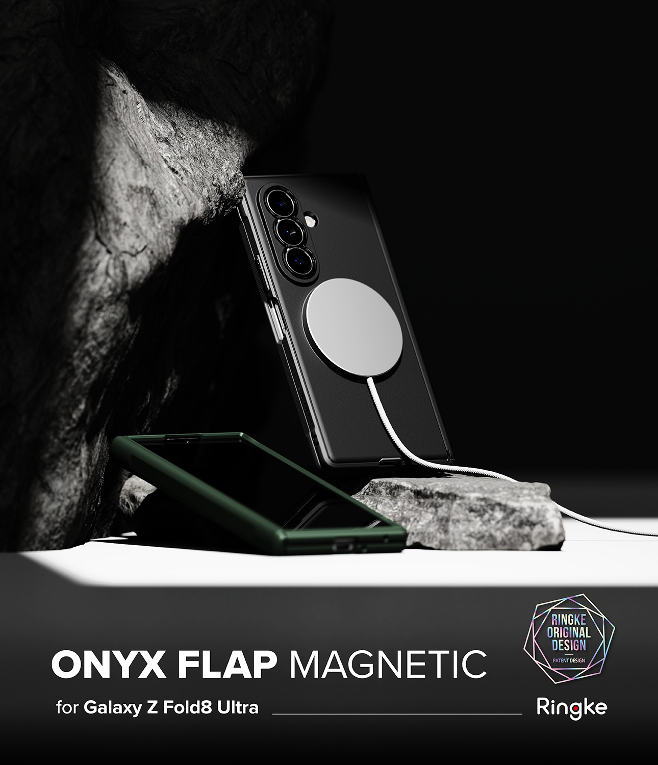 Onyx Flap Magnetic Case Samsung Galaxy Z Fold 8 Ultra Black
