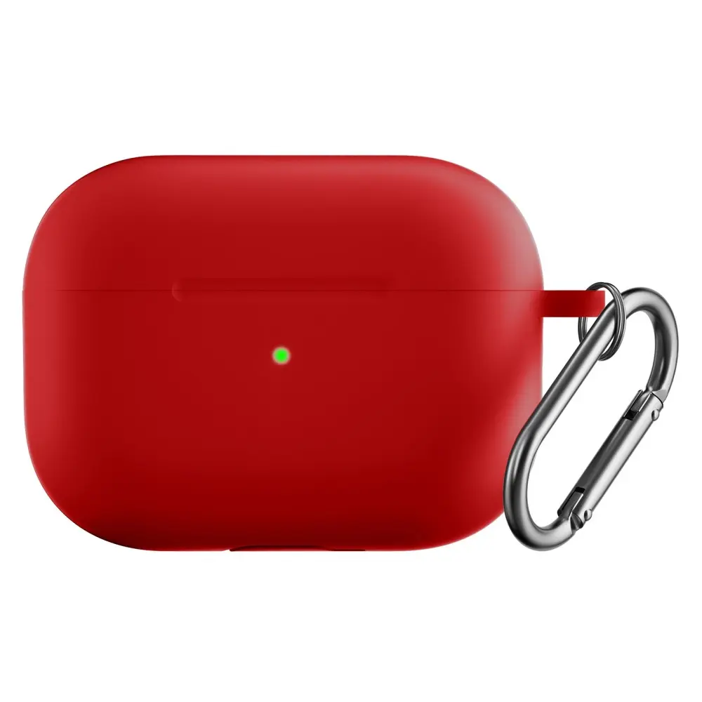 Silikonskal med karbinhake Apple AirPods Pro 2 Röd