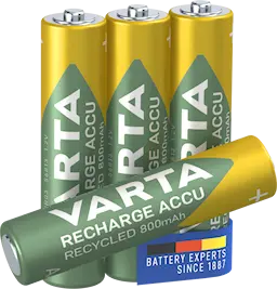 Oppladbart AAA-batteri HR03 1.2V 800mAh (4-pack)