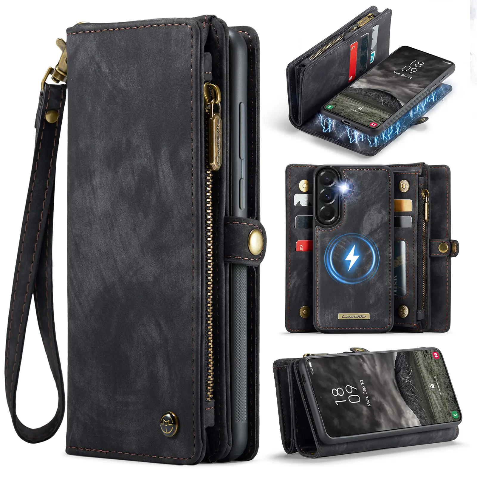 Multi-slot Mobiltaske Samsung Galaxy A57 Grå