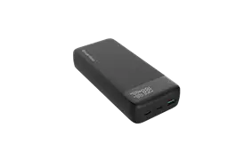 Powerbank 20000 mAh Display 30W PD, Sort