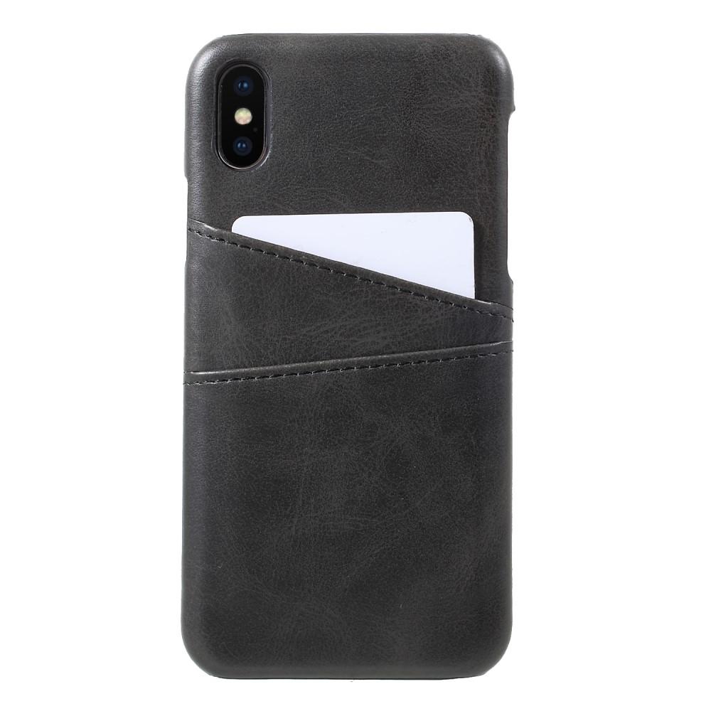 tectTech Card Slots Case iPhone X/XS Svart - Mobildeksel med praktisk kortspor
