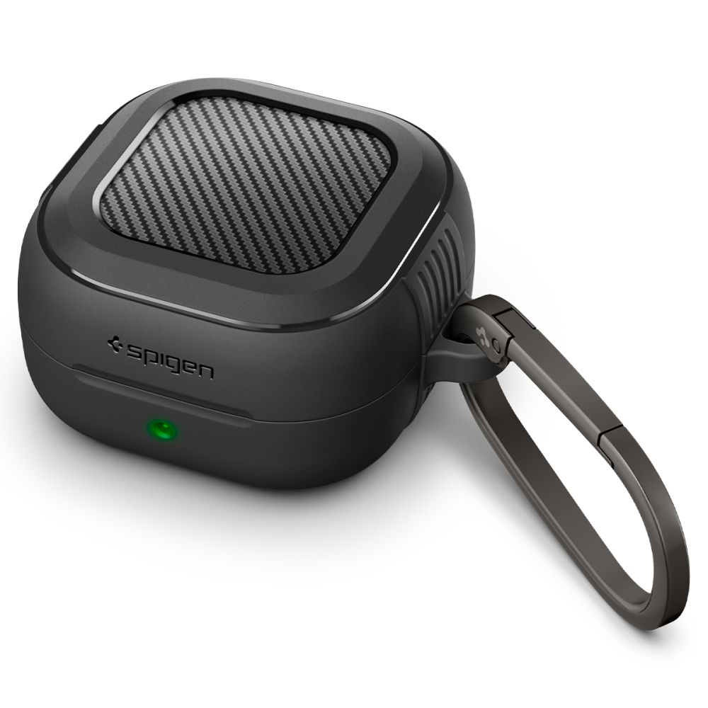 Spigen Samsung Galaxy Buds 4 Pro Case Rugged Armor Black - Beskytt dine ørepropper - Praktisk etui for oppbevaring