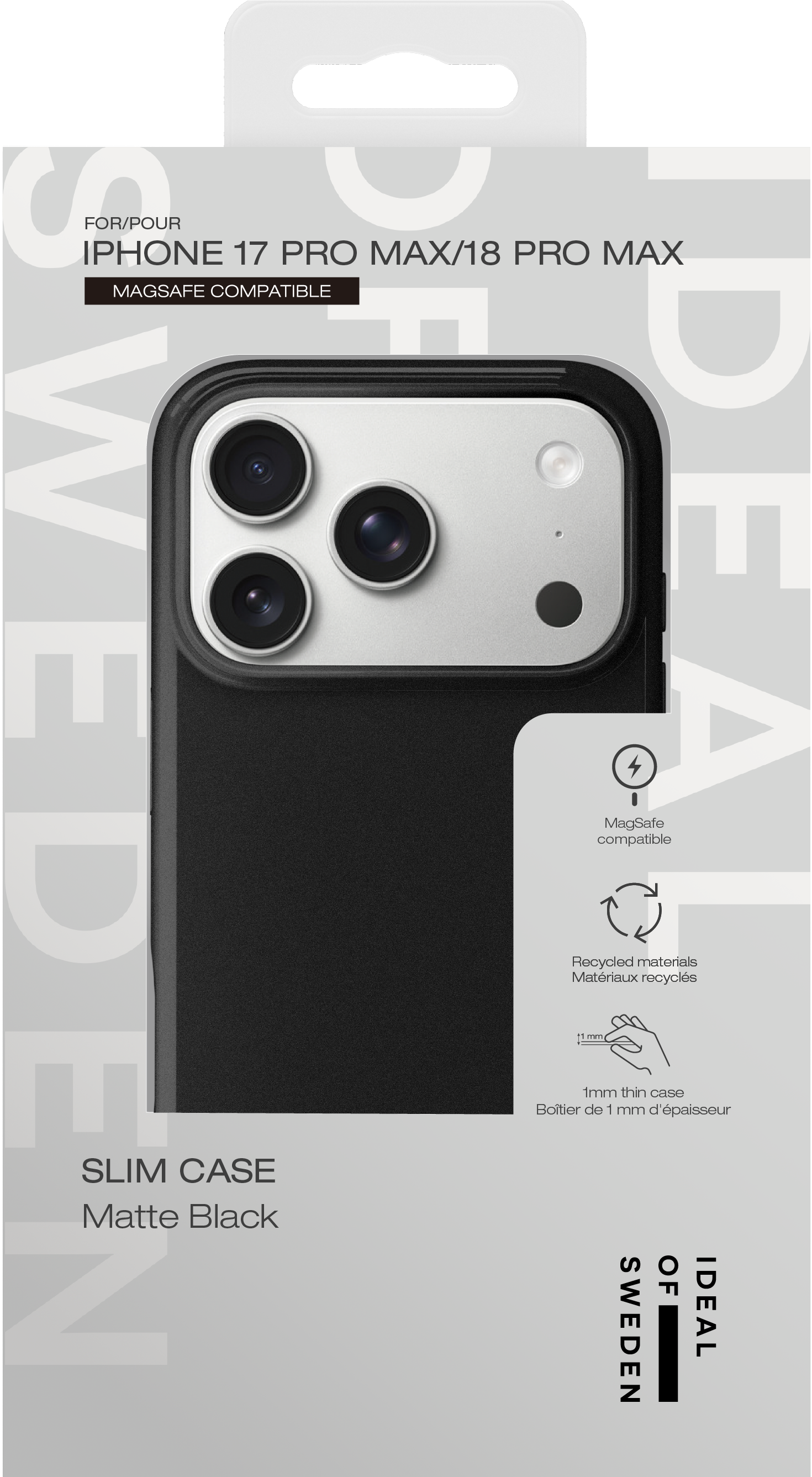 Slim MagSafe Case iPhone 17 Pro Max Matte Black