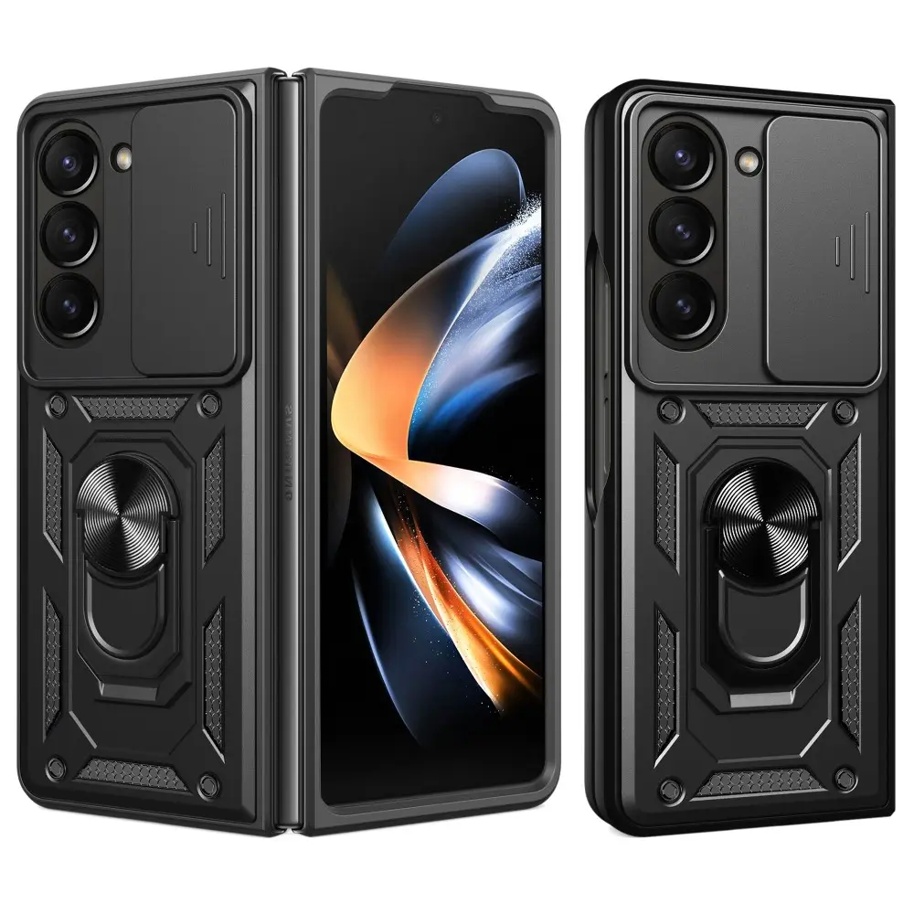 Hybridcover Tech Ring+Kamerabeskyttelse Samsung Galaxy Z Fold 6 sort
