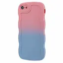 Wavy Edge Cover iPhone SE (2022) lyserød/blå ombre