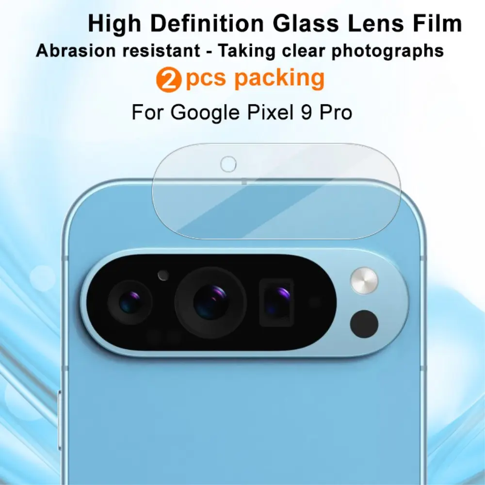 2-pack Härdat Glas Linsskydd Google Pixel 9 Pro Genomskinlig