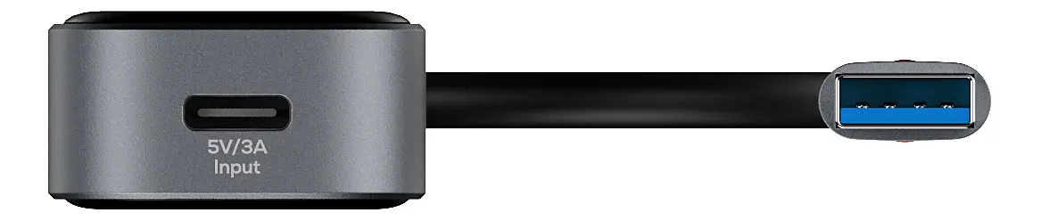 USB-A Hubb 4x USB-A hona 5 Gbit/s Svart