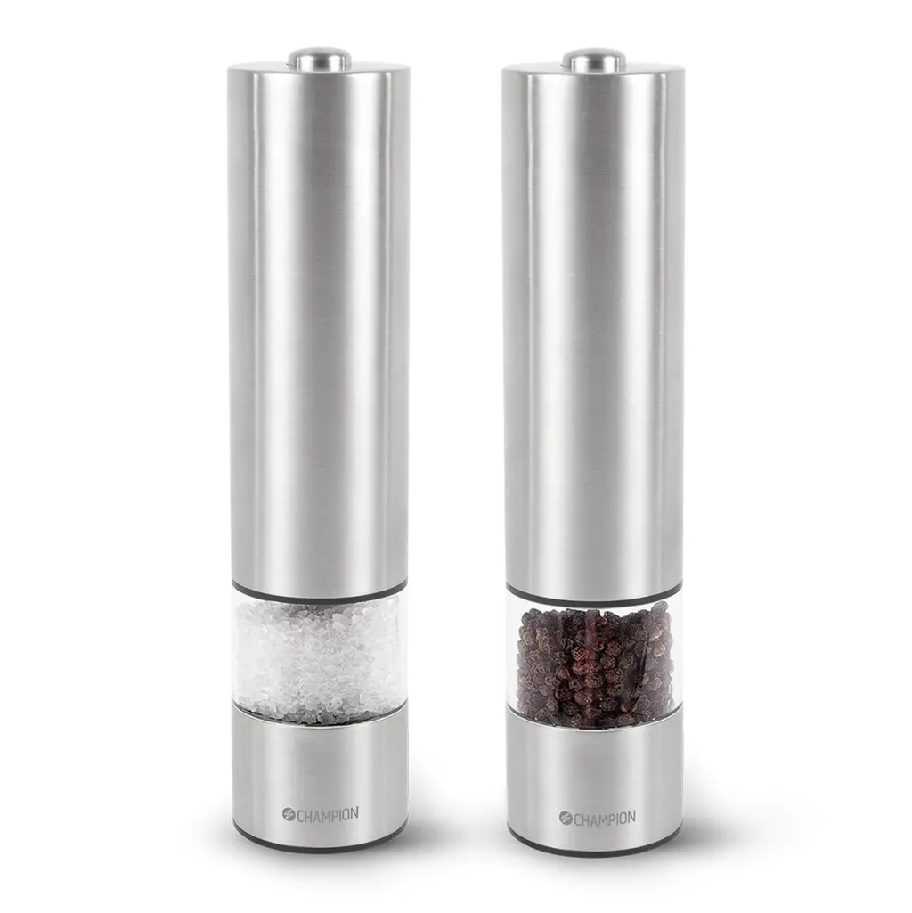 Rostfri Elektrisk Salt- och Pepparkvarn, Silver