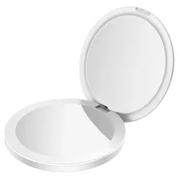 Lille lommespejl med LED-belysning, Hvid