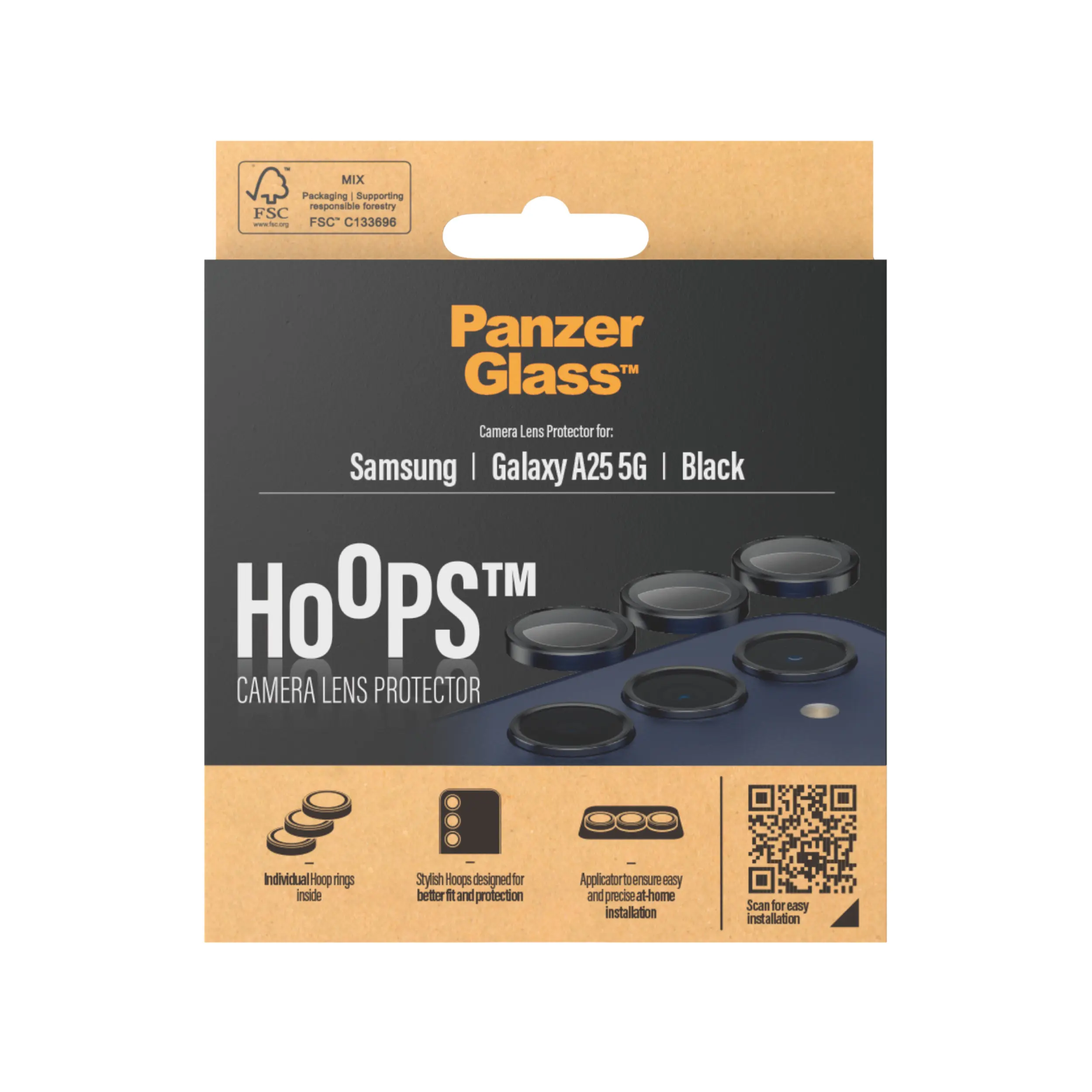 Samsung Galaxy A25 Hoops Camera Lens Protector Svart