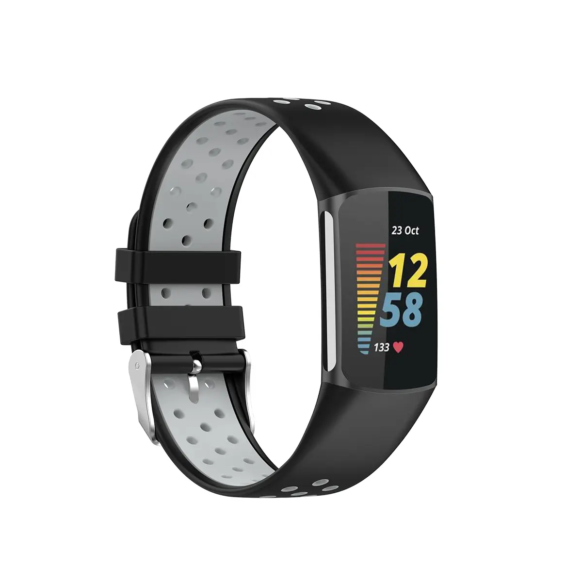 Silikonearmbånd Sport Fitbit Charge 6 Sort
