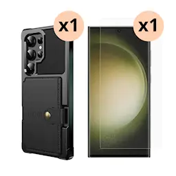 Samsung Galaxy S24 Ultra Sett med Deksel Tough Multi-slot og Skjermbeskyttelse