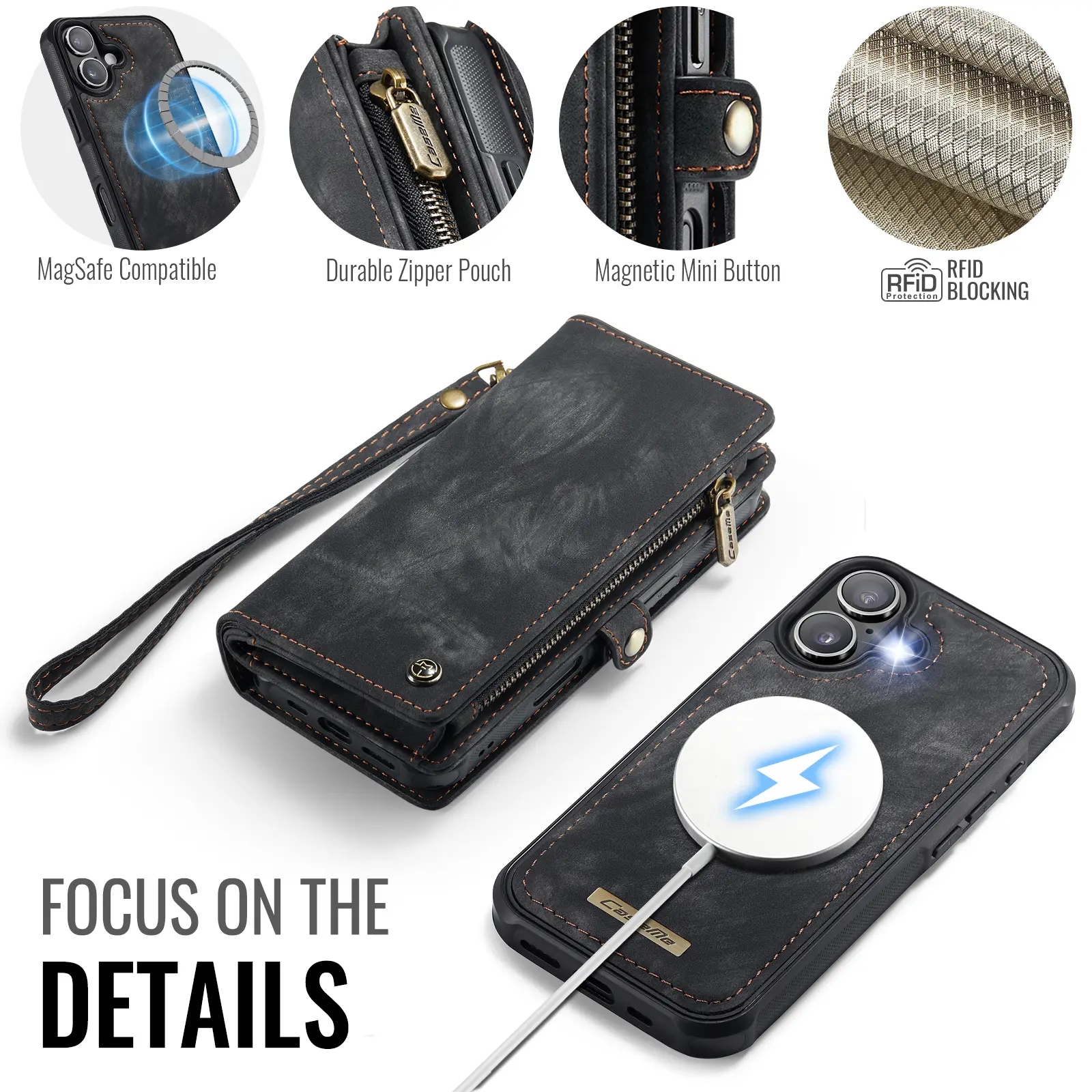Multi-slot Plånboksfodral iPhone 17 Grå