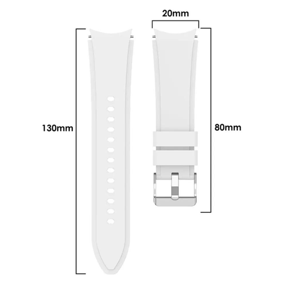 Full Fit Silikonarmband Samsung Galaxy Watch 6 40mm vit