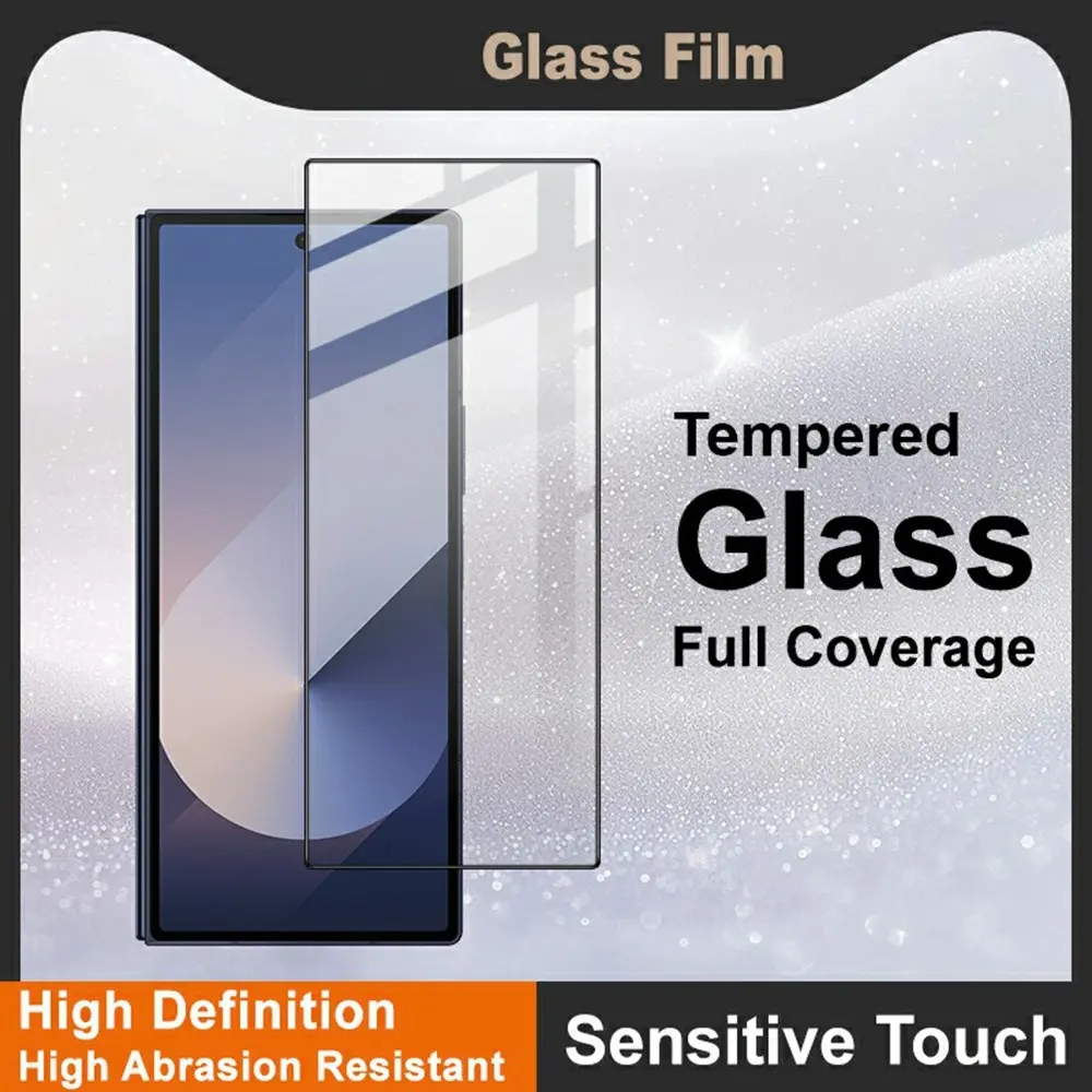 Heltäckande Härdat Glas Skärmskydd Samsung Galaxy Z Fold 7 svart