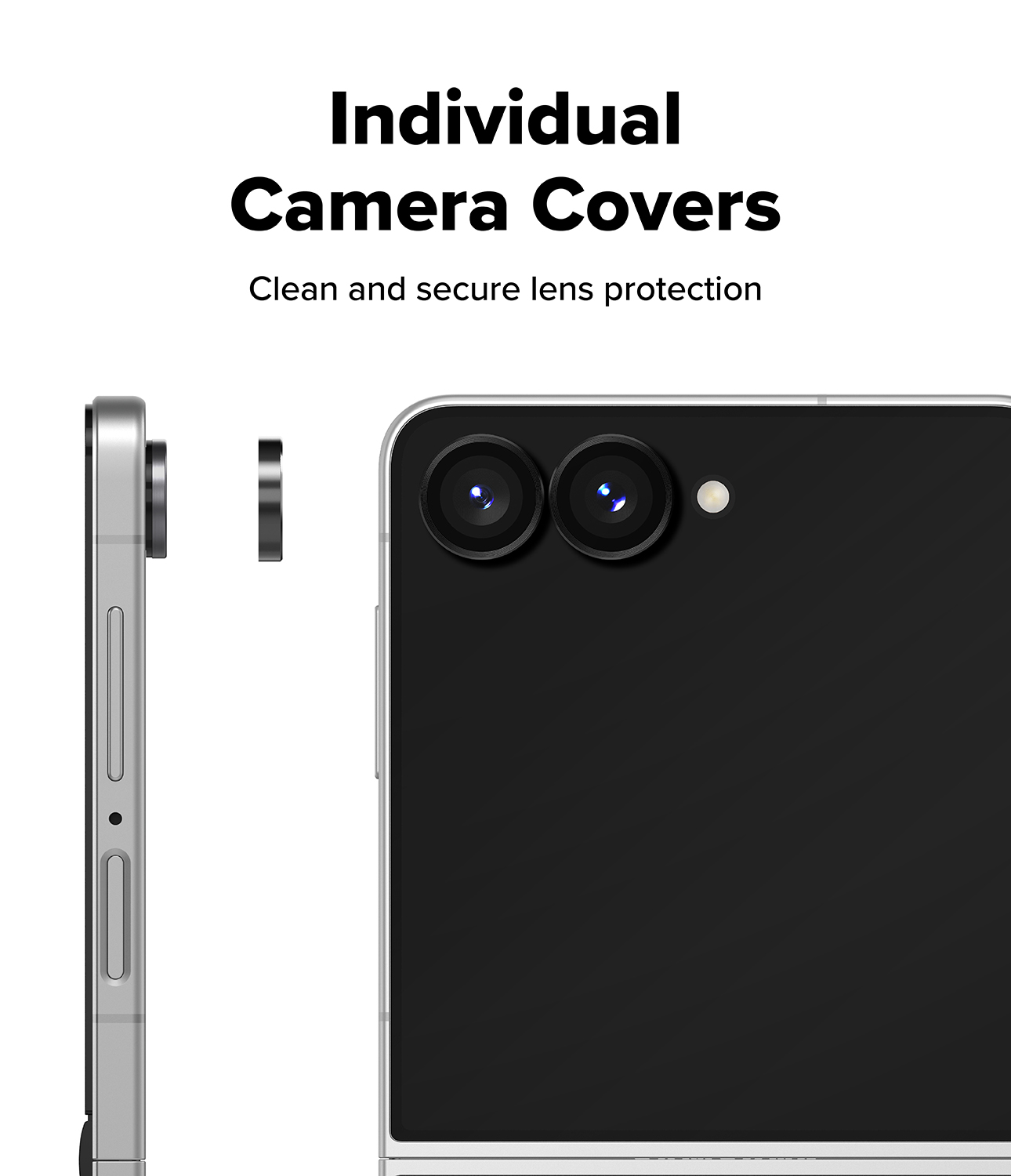 Camera Lens Frame Glass (2-pack) Samsung Galaxy Z Flip 8 Black