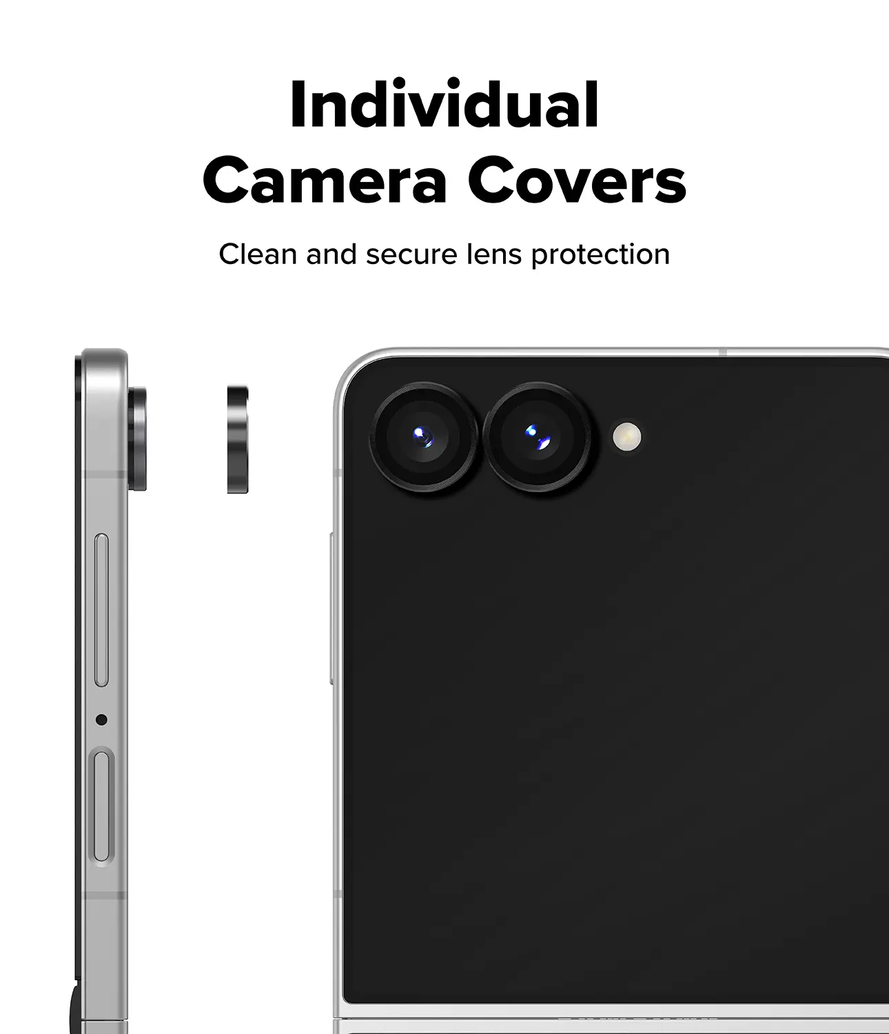 Camera Lens Frame Glass (2-pack) Samsung Galaxy Z Flip 8 Black