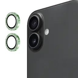 Glitter Linsebeskytter Aluminium iPhone 17 Grøn