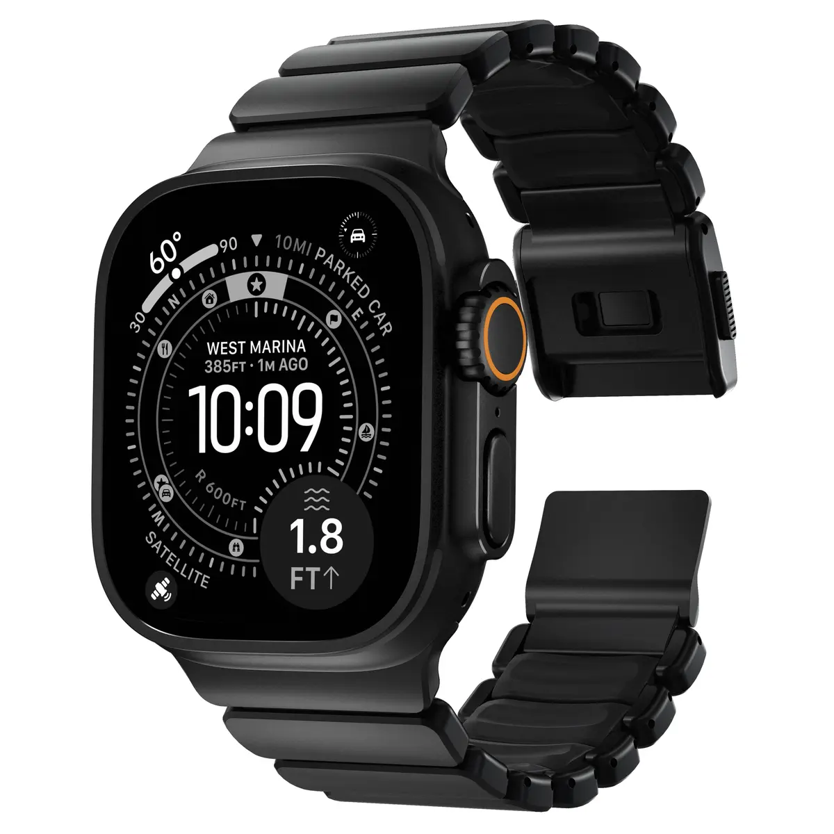 Stratos Band Apple Watch Ultra 49mm 3rd Gen Black Titanium - Black