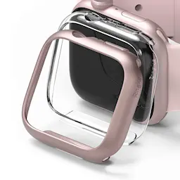 Apple Watch Series 9 41mm Ohut suojakuori (2-kpl), Pink & Clear