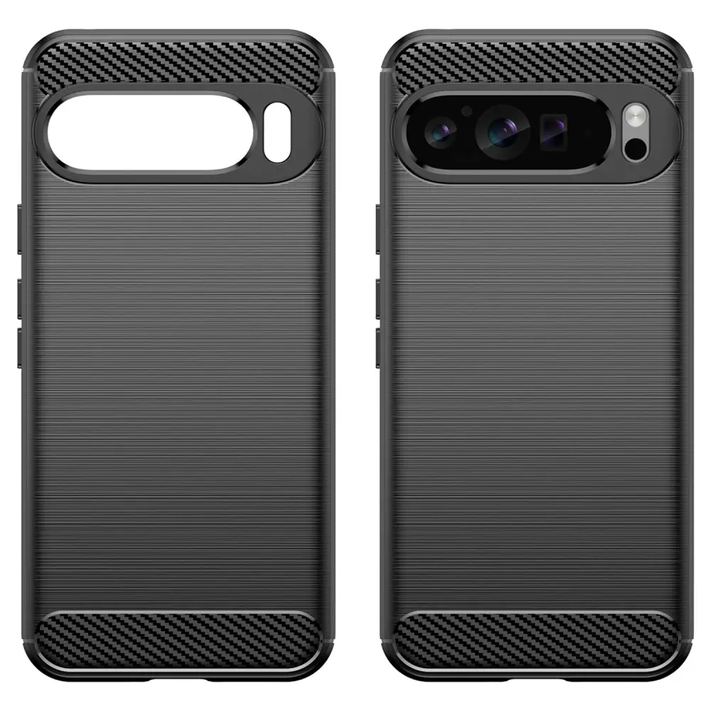 Google Pixel 9 Pro XL Skal TPU Brushed Svart