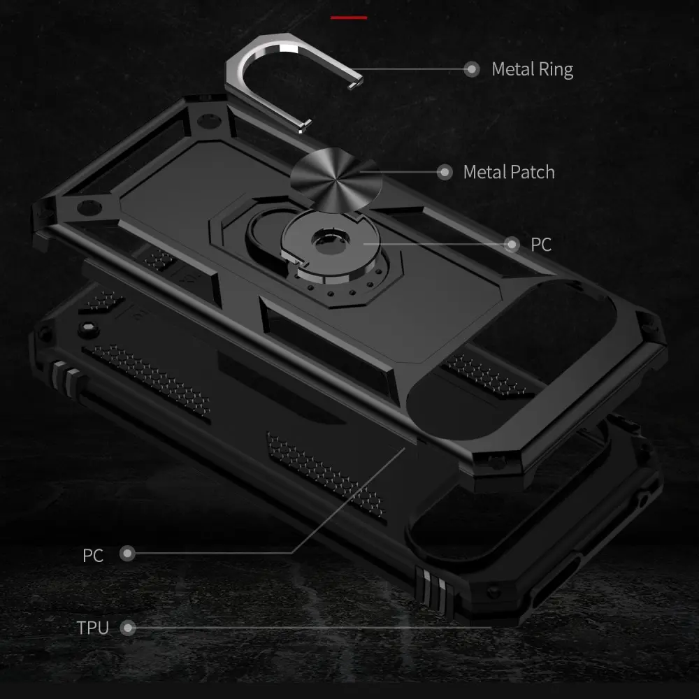 Hybridskal Tech Ring Google Pixel 9 Pro XL svart