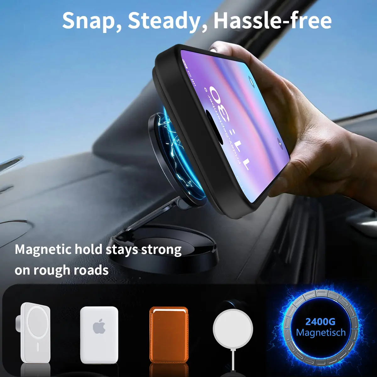 Magnetiskt Skal med Ställ iPhone 18 Pro Max Svart