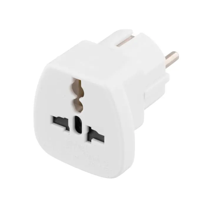 Reiseadapter UK/US til Europa 16A Hvit